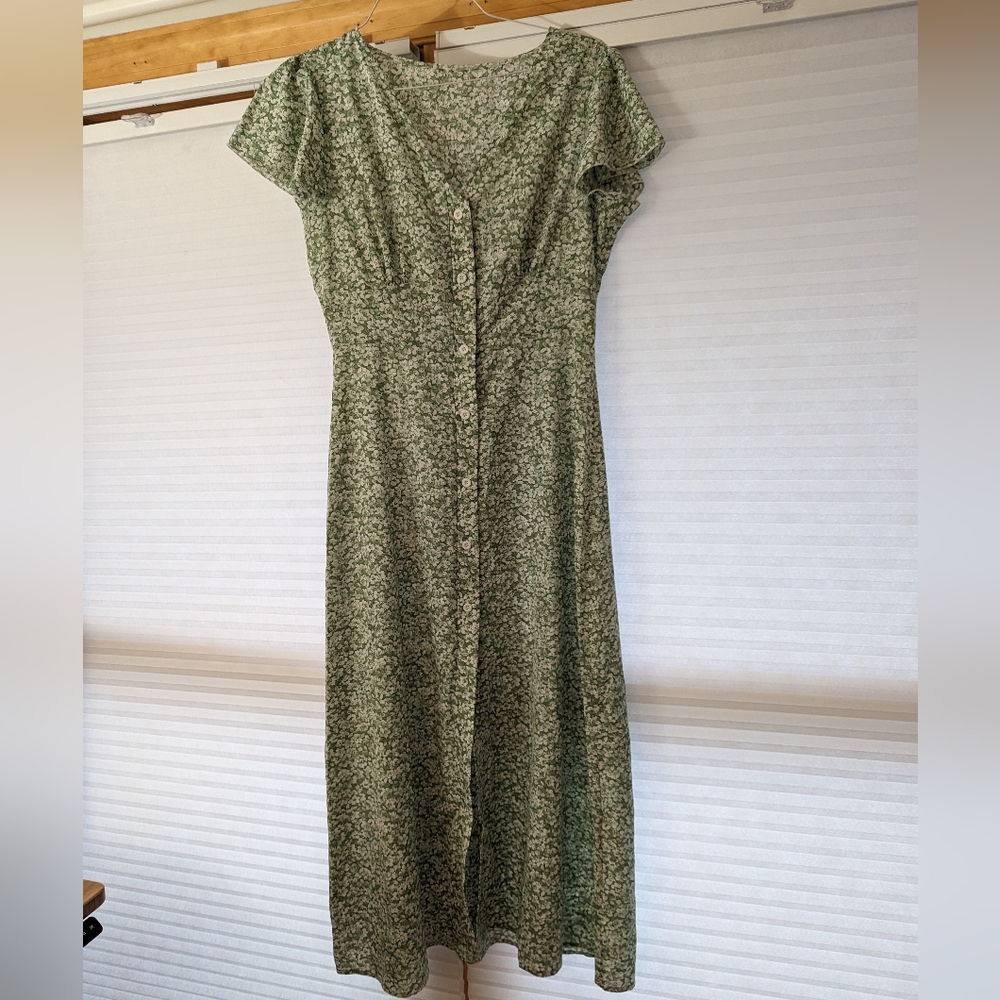 Green Floral Dress